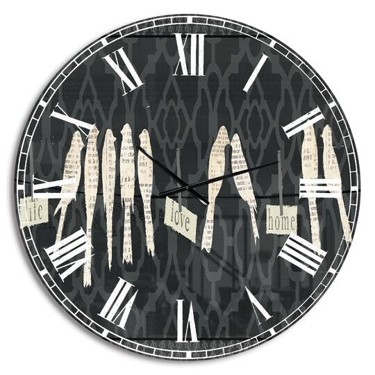 Designart French Bird Flea Market II Wall Clock